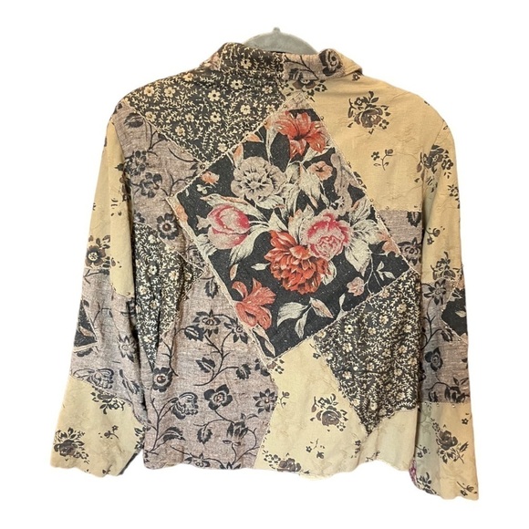 Sandy Starkman Silk Studded Jacket L Olive Green Vintage - Picture 13 of 13